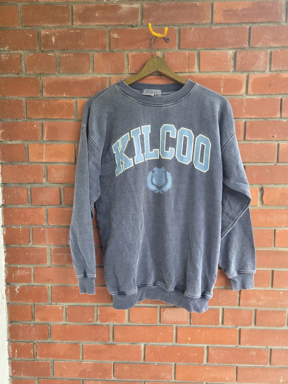 Vintage Liberty Clothing Kilcoo m Camp Crewneck Sweatshirt Large Blue Made in Ca
